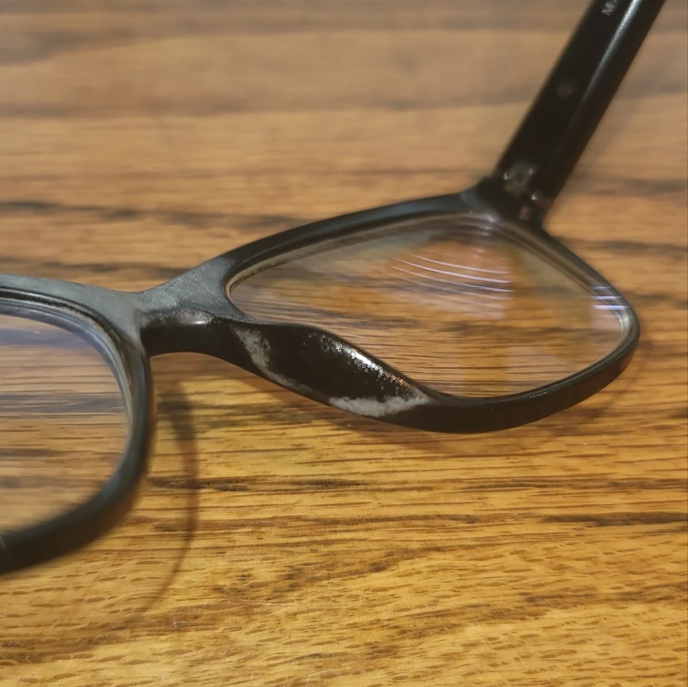 Chanel Iconic CC Signature Black Silver Pewter Optical Small Glasses Frame